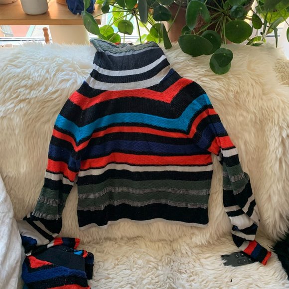 free people striped knit sweater and mini skirt set - Picture 2 of 3